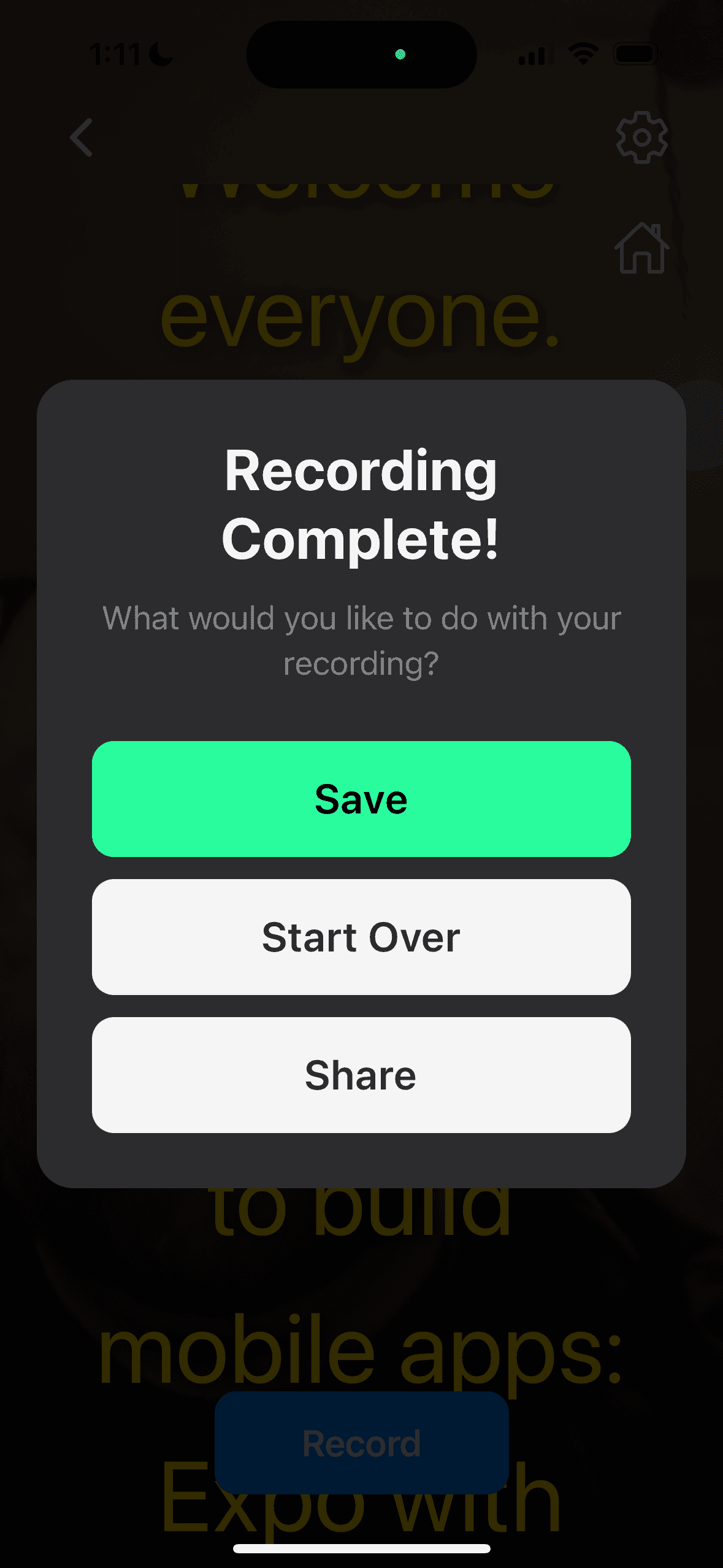 Save and share your recording